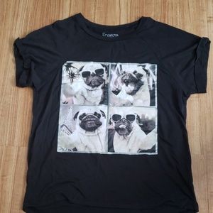 Pug graphic short sleeve t-shirt